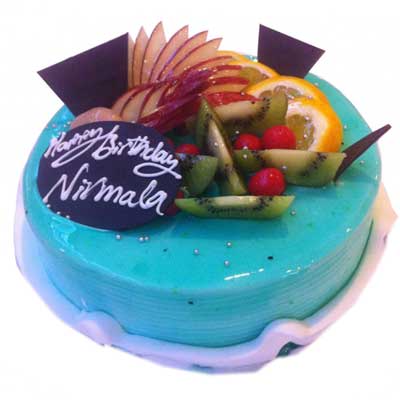 "Blue Gel Fruit Topping Cake  - 1kg - Click here to View more details about this Product
